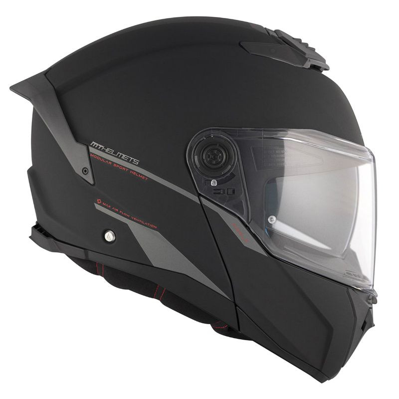 Casque modulable MT Atom 2 SV Double écrans Uni Noir Mat (ECE 22.06 P/J)