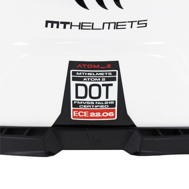 Casque modulable MT Atom 2 SV Double écrans Uni Blanc Brillant (ECE 22.06 P/J)