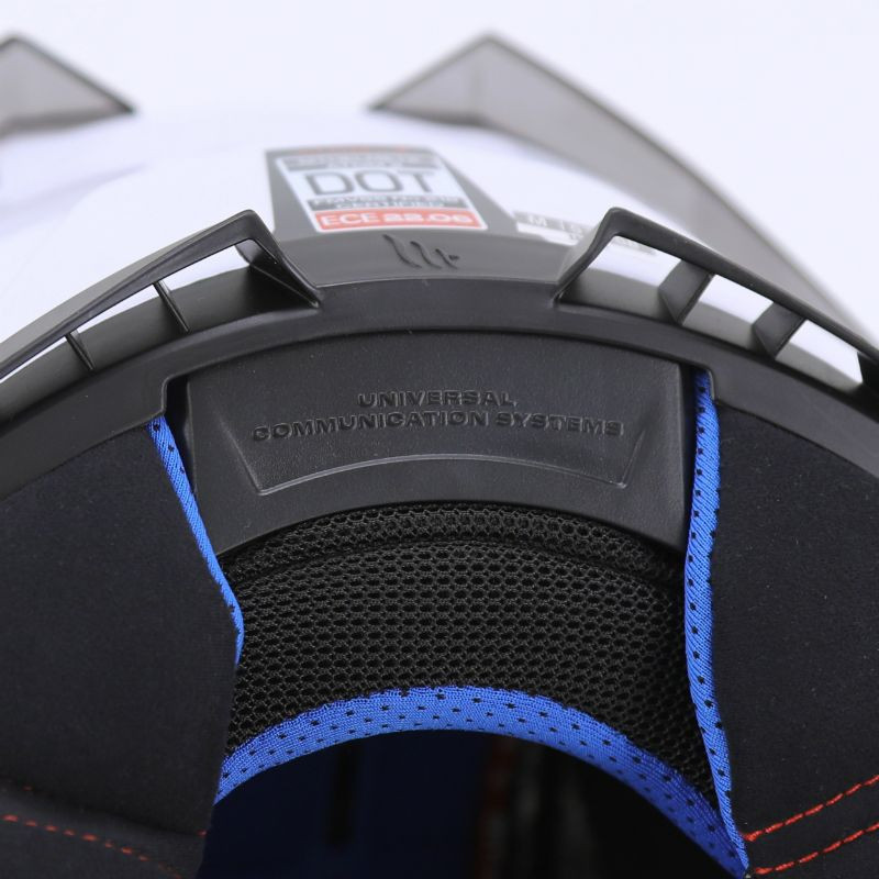 Casque modulable MT Atom 2 SV Double écrans Uni Blanc Brillant (ECE 22.06 P/J)