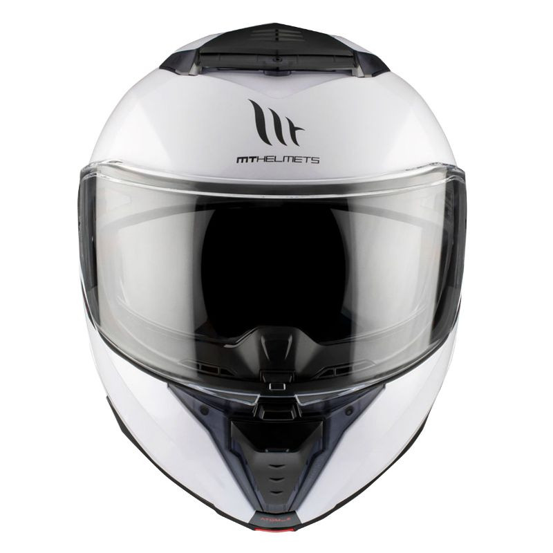 Casque modulable MT Atom 2 SV Double écrans Uni Blanc Brillant (ECE 22.06 P/J)