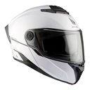 Casque modulable MT Atom 2 SV Double écrans Uni Blanc Brillant (ECE 22.06 P/J)