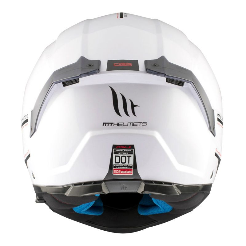 Casque modulable MT Atom 2 SV Double écrans Uni Blanc Brillant (ECE 22.06 P/J)