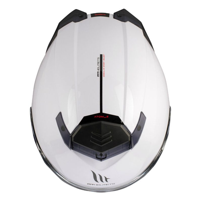 Casque modulable MT Atom 2 SV Double écrans Uni Blanc Brillant (ECE 22.06 P/J)