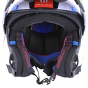 Casque modulable MT Atom 2 SV Bast A0 Double écrans Bleu/Noir/Rouge Brillant (ECE 22.06 P/J) 
