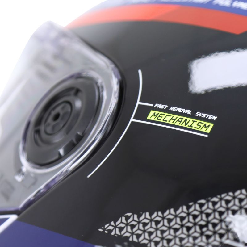 Casque modulable MT Atom 2 SV Bast A0 Double écrans Bleu/Noir/Rouge Brillant (ECE 22.06 P/J) 