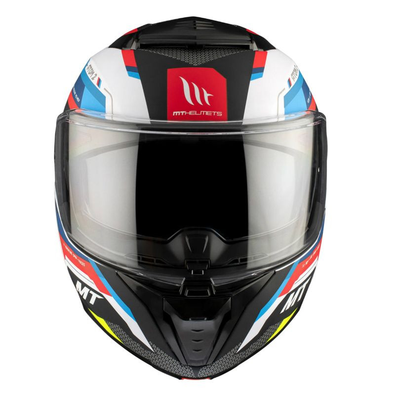 Casque modulable MT Atom 2 SV Bast A0 Double écrans Bleu/Noir/Rouge Brillant (ECE 22.06 P/J) 