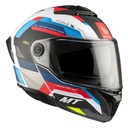 Casque modulable MT Atom 2 SV Bast A0 Double écrans Bleu/Noir/Rouge Brillant (ECE 22.06 P/J) 