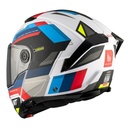 Casque modulable MT Atom 2 SV Bast A0 Double écrans Bleu/Noir/Rouge Brillant (ECE 22.06 P/J) 