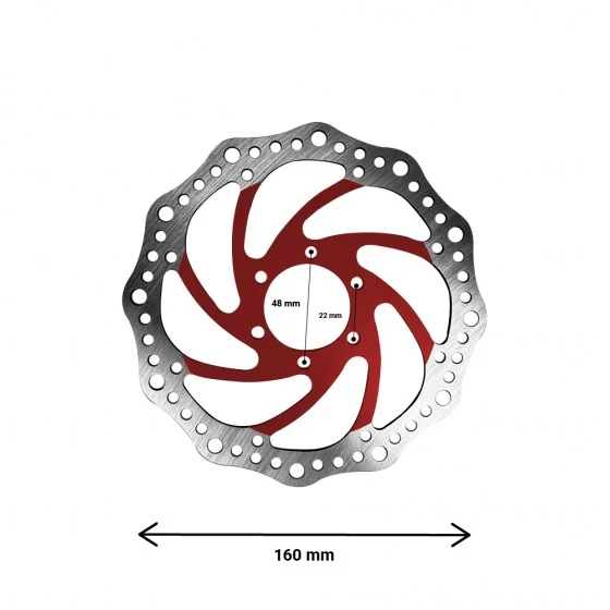 Disque de frein R6 160mm entraxe 48mm 